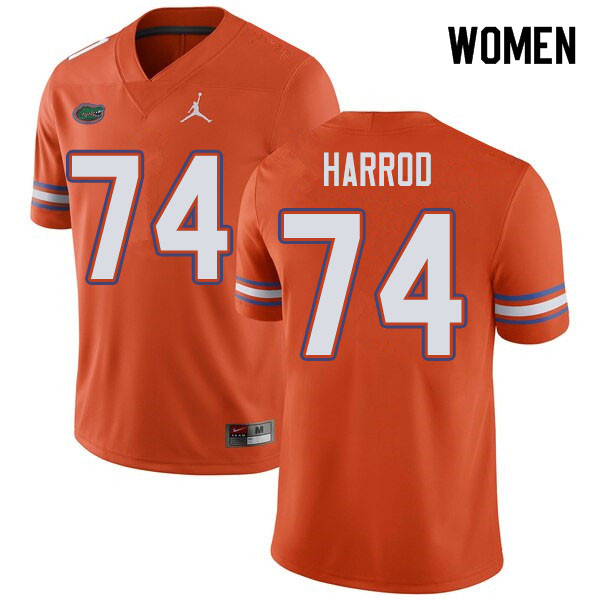 Jordan Brand Women #74 Will Harrod Florida Gators College Football Jerseys Sale-Orange - Click Image to Close